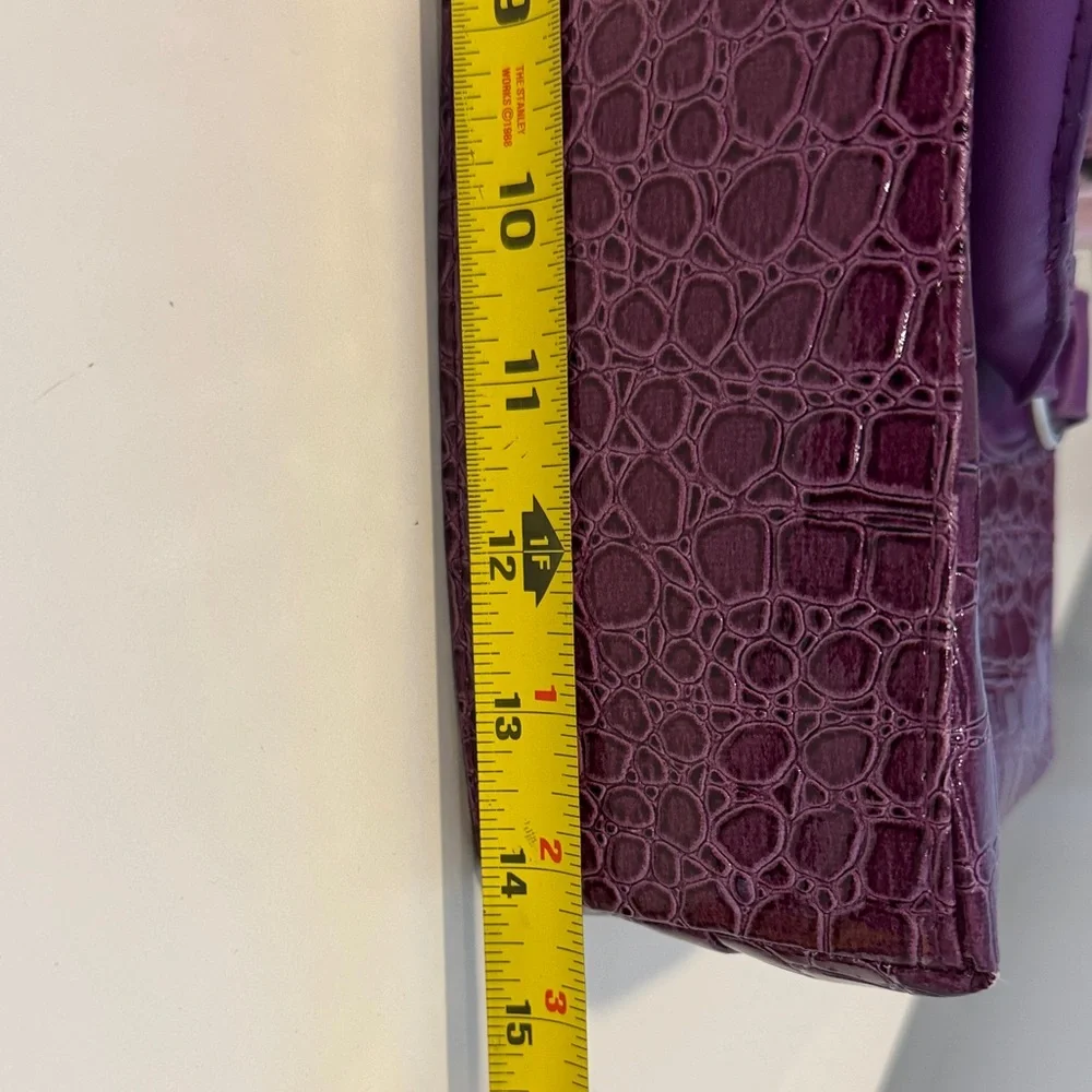 Primeware  Purple Crocodile-Embossed Wine Tote Insulated Bag - Picture 7 of 7